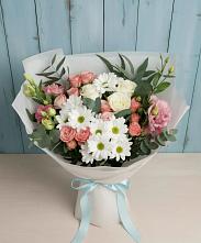 Букет цветов из:  Розы, Лизиантусы и Хризантемы в Кашарах
