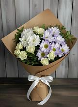 Букет цветов из:  Хризантемы и Розы в Кашарах