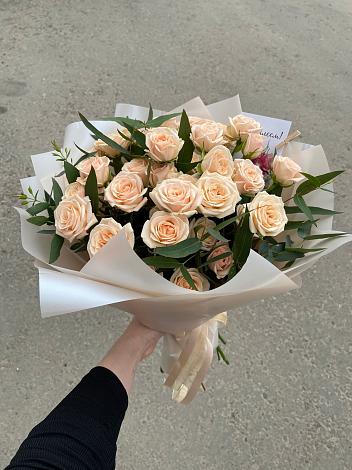 Букет Кремовые розы Латте в Кашарах